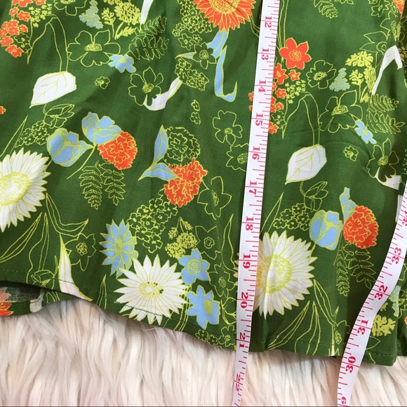 ModCloth green floral skirt - Picture 7 of 7